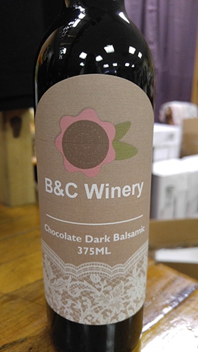chocolate dark balsamic B & C Winery