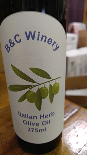 italian herb olive oil B & C Winery