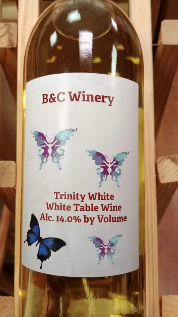 white scaled B & C Winery