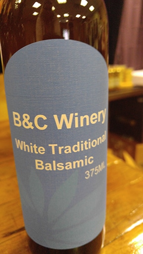 white traditional balsamic B & C Winery